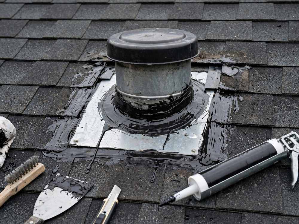 BFiber Roofing professionals at work on gutter cleaning in Van Nuys, California